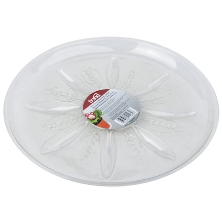 BOND MANUFACTURING 14 in. D Plastic Plant Saucer Clear CVS014HD